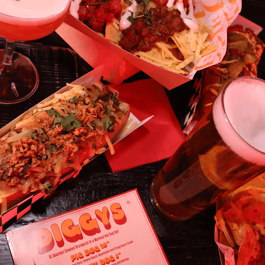 Diggy's food laid out on a table